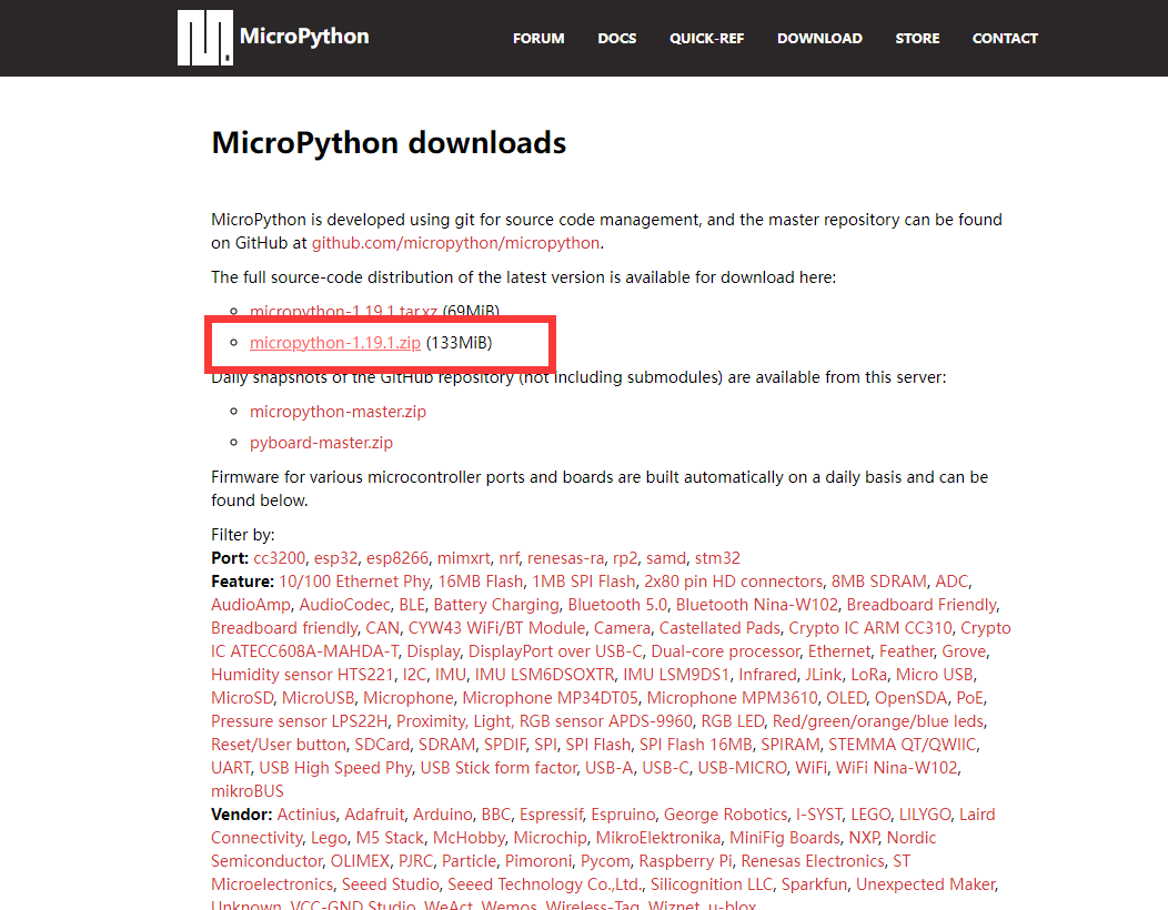 MicroPython官网